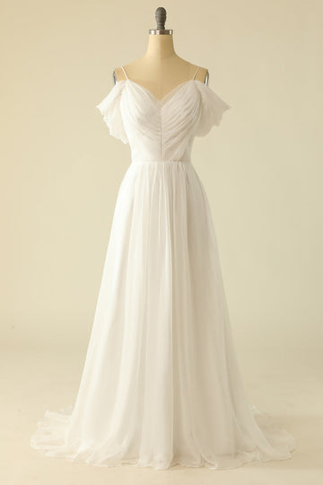 Vestido de novia blanco de tul